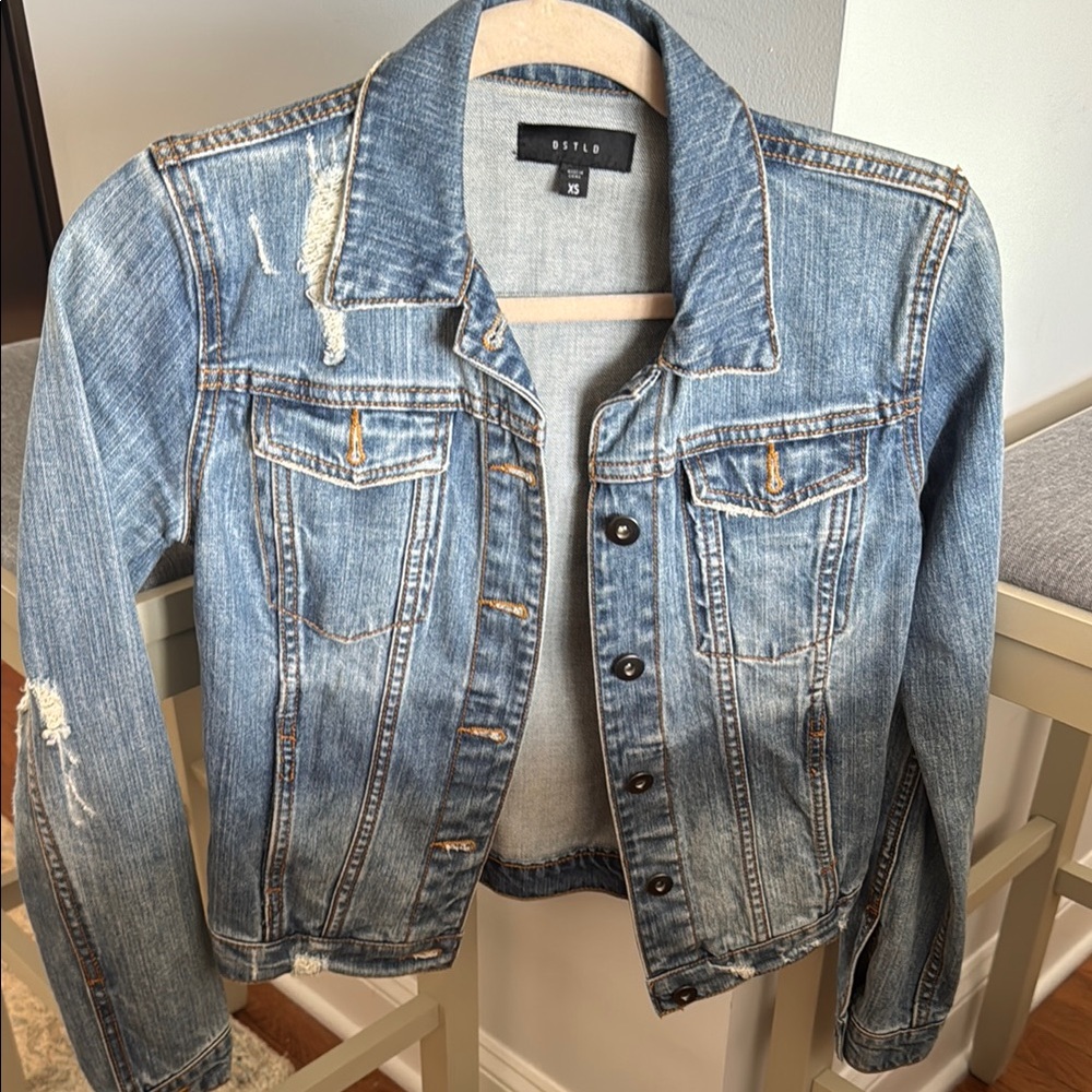 DSTLD Distressed Blue Denim Jacket
